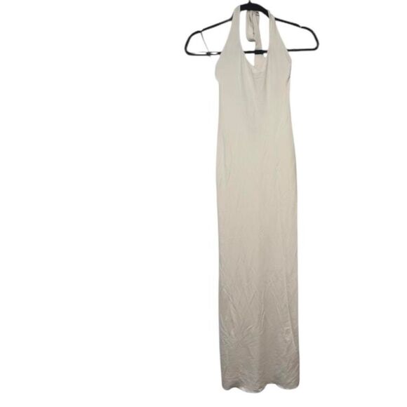 Oh Polly Hallie Modal Halterneck Maxi Dress in White - Picture 5 of 8